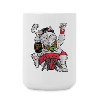 Maneki-neko Sumo - Grande tasse 440 ml - blanc - Devant