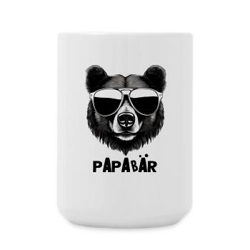 Papa – Der coolste Bär im Revier - Große Tasse 440 ml - Weiß - Vorne