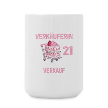 Verkäuferin 20 Geburtstag Verkauf 20 Jahre Spruch - Große Tasse 440 ml - Weiß - Vorne