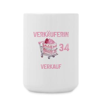 Verkäuferin 34 Geburtstag Verkauf Beruf 34 Jahre - Große Tasse 440 ml - Weiß - Vorne