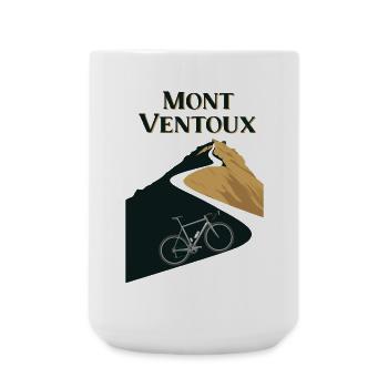Mont Ventoux: Legendärer Radfahreranstieg - Große Tasse 440 ml - Weiß - Vorne