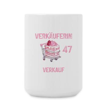 Verkäuferin 47 Geburtstag Verkauf Beruf Spruch - Große Tasse 440 ml - Weiß - Vorne