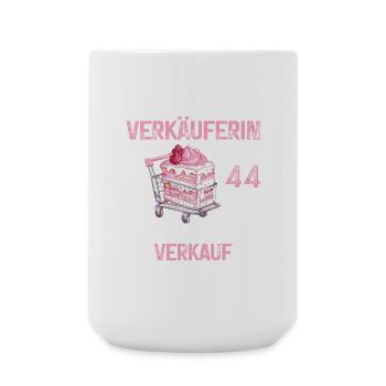 Verkäuferin 44 Geburtstag Verkaufen Beruf Spruch - Große Tasse 440 ml - Weiß - Vorne