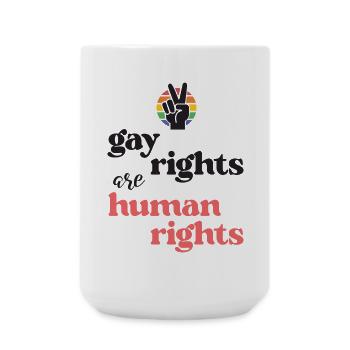 LGBT Pride Month - Gay Rights Are Human Rights - Large Mug 440 ml - white - Front