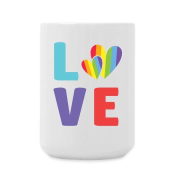 LGBT Pride Month - Love is Love - Large Mug 440 ml - white - Front