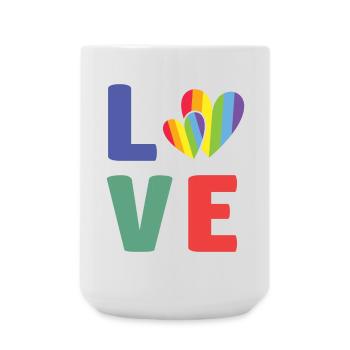 LGBT Pride Month - Love is Love - Large Mug 440 ml - white - Front