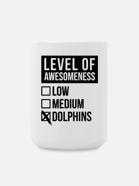 Delfin, Delfin, Delfin - Große Tasse 440 ml - Weiß