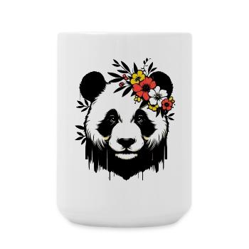 Panda - Große Tasse 440 ml - Weiß - Vorne