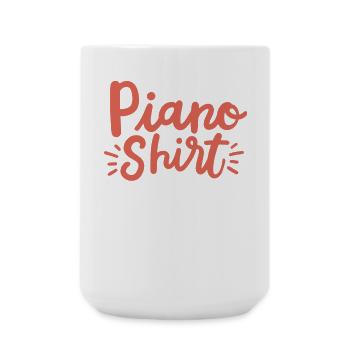 Klavierspieler Pianist - Große Tasse 440 ml - Weiß - Vorne
