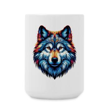Wolf - Large Mug 440 ml - white - Front