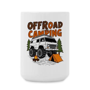 Off-road camping - Large Mug 440 ml - white - Front