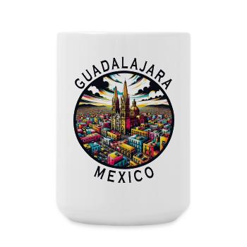 Guadalajara Mexiko Städte Design - Große Tasse 440 ml - Weiß - Vorne