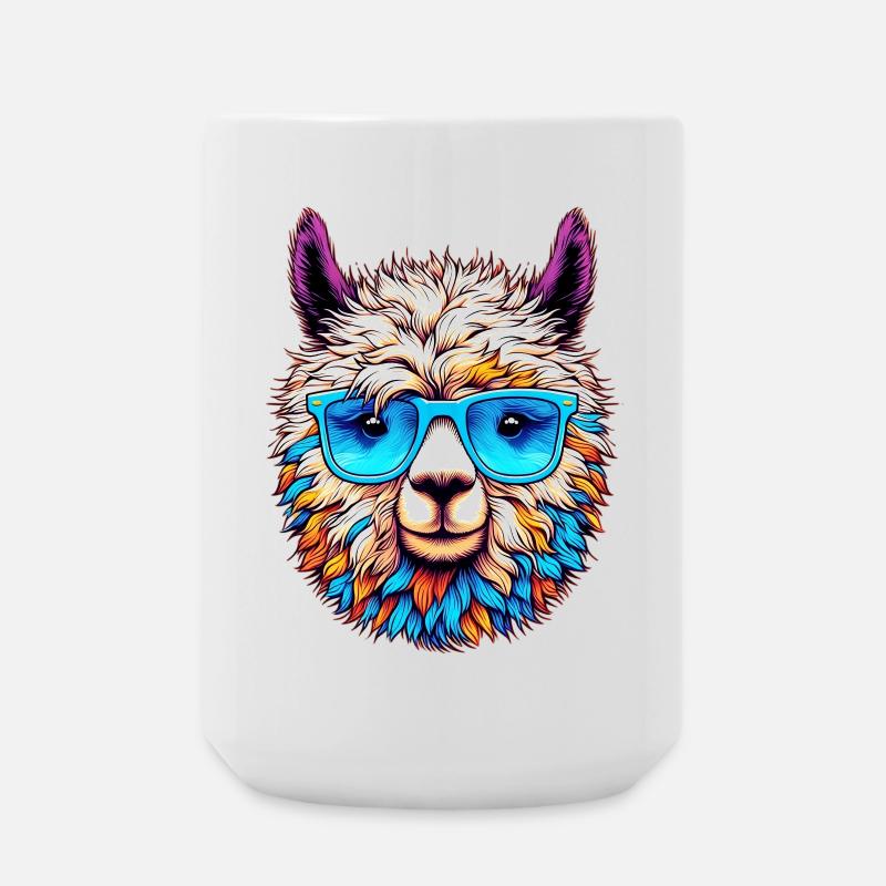 Alpaka - Große Tasse 440 ml - Weiß