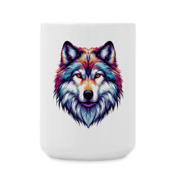 Wolf - Large Mug 440 ml - white - Front
