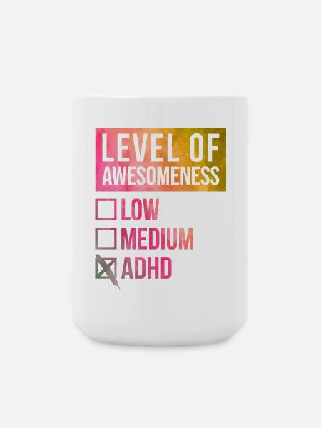ADHS ADHS ADHS ADHS - Große Tasse 440 ml - Weiß