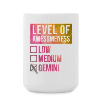 Zwillinge - Große Tasse 440 ml - Weiß - Vorne