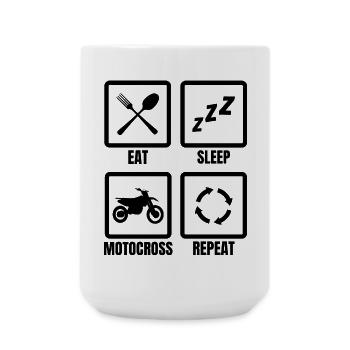 Motocross Saying - Large Mug 440 ml - white - Front
