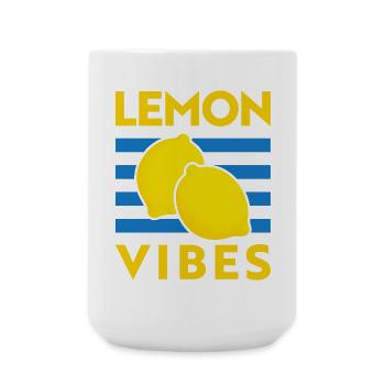 Lemon Vibes Lemon Tomato Girl Summer Italy - Large Mug 440 ml - white - Front
