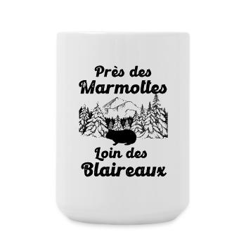 Marmotte forêt randonnée camping - Grande tasse 440 ml - blanc - Devant