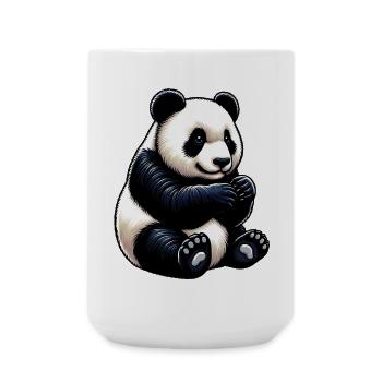 Panda - Große Tasse 440 ml - Weiß - Vorne