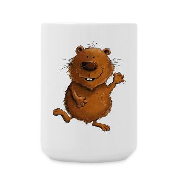 Drolliger Wombat Australien Wildtiere - Große Tasse 440 ml - Weiß - Vorne
