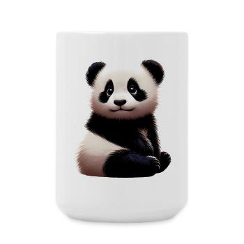 Panda - Große Tasse 440 ml - Weiß - Vorne