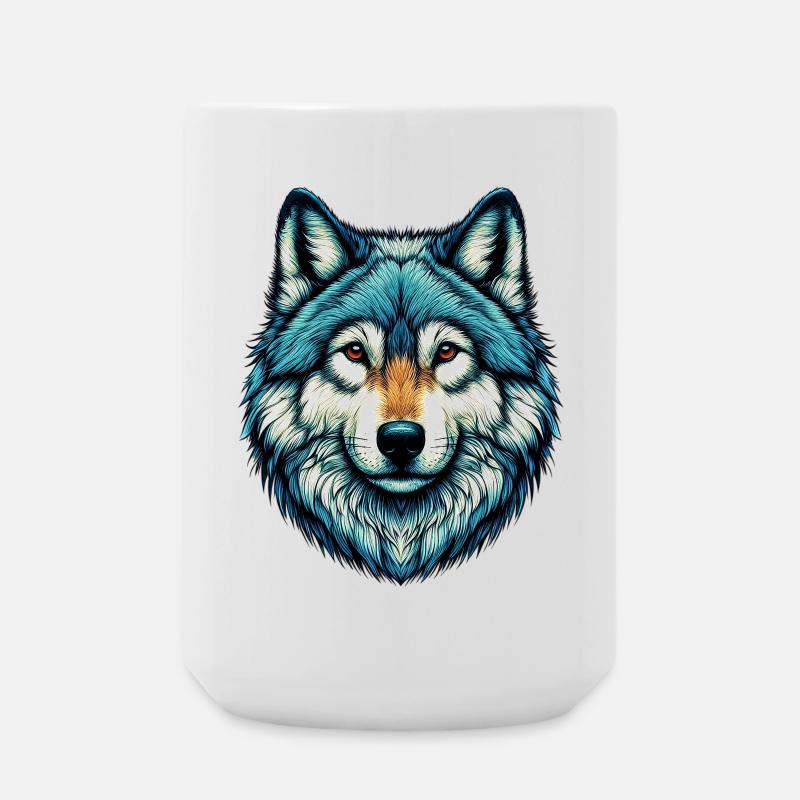 Wolf - Große Tasse 440 ml - Weiß