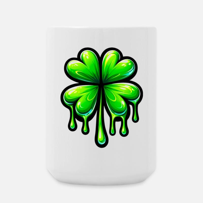 Trèfle à quatre feuilles - Grande tasse 440 ml - blanc