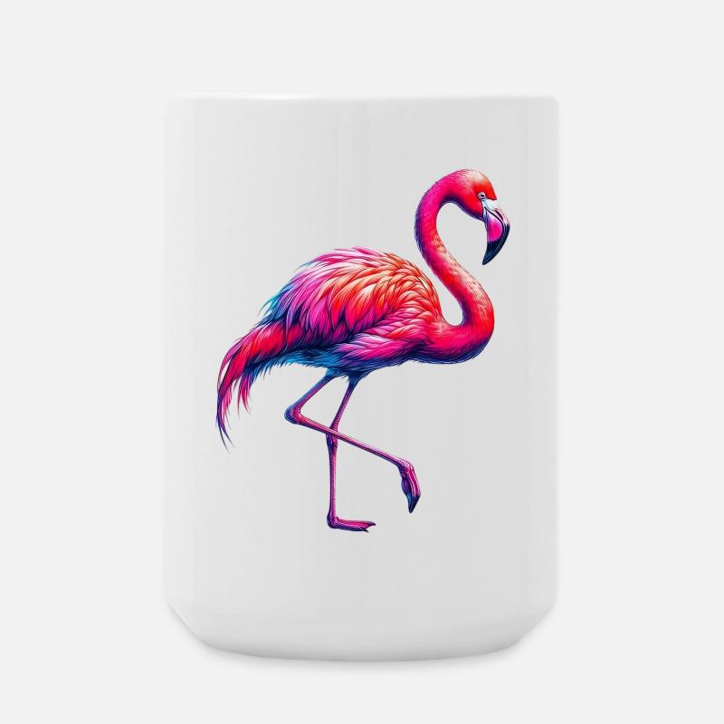 Flamingo - Große Tasse 440 ml - Weiß