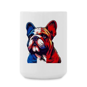 Bouledogue français Chien - Grande tasse 440 ml - blanc - Devant