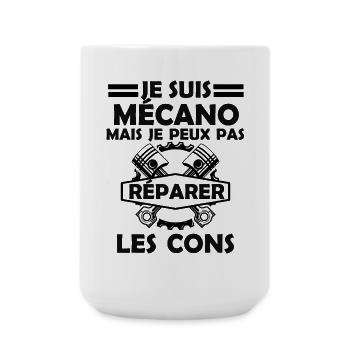 mécanicien mais je ne peux pas réparer les cons 1 - Grande tasse 440 ml - blanc - Devant