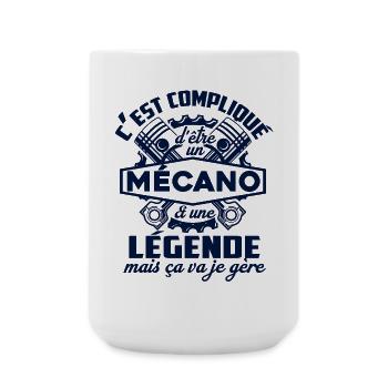 mécanicien mécano légendaire - Grande tasse 440 ml - blanc - Devant