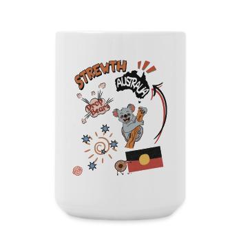 Strewth Australia - Große Tasse 440 ml - Weiß - Vorne