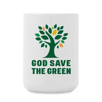 Jour de la Terre - God Save the Green - Grande tasse 440 ml - blanc - Devant
