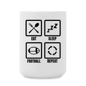 Routine de football américain - Grande tasse 440 ml - blanc - Devant