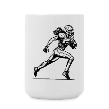 Joueur de football américain - Grande tasse 440 ml - blanc - Devant