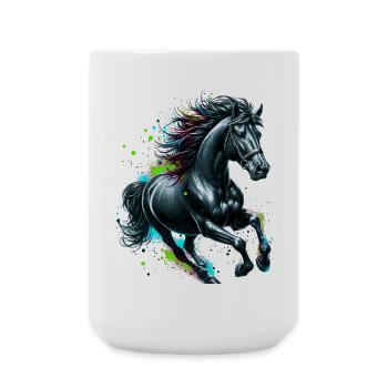 Cheval - Grande tasse 440 ml - blanc - Devant