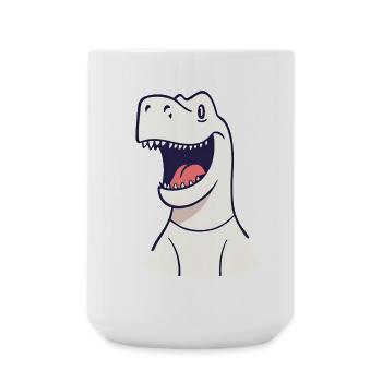 Drôle Cher Dino rieur dinosaure T rex - Grande tasse 440 ml - blanc - Devant