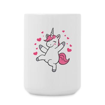 Dancing Happy Unicorn Fairy Unicorn Fantasy - Large Mug 440 ml - white - Front