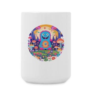 Mignon et drôle câlin monstre enfants - Grande tasse 440 ml - blanc - Devant