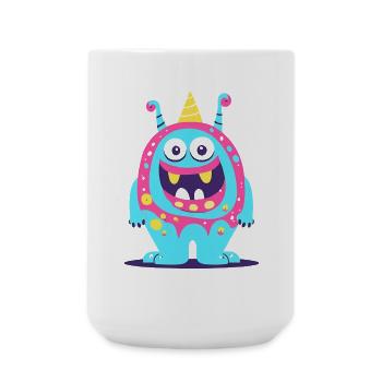 Mignon et drôle câlin monstre enfants - Grande tasse 440 ml - blanc - Devant