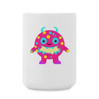 Mignon et drôle câlin monstre enfants - Grande tasse 440 ml - blanc - Devant