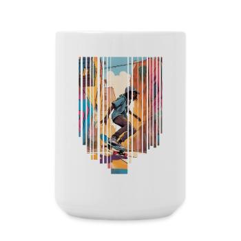 girl girlie wild punk freestyle love peace style - Large Mug 440 ml - white - Front