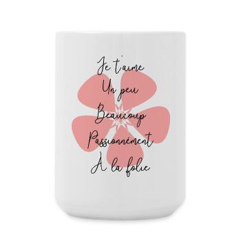 MAMAN. FÊTE DES MÈRES. COEUR. FÊTE. BONNE FÊTE - Grande tasse 440 ml - blanc - Devant