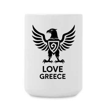 Love Greece 03 - Large Mug 440 ml - white - Front