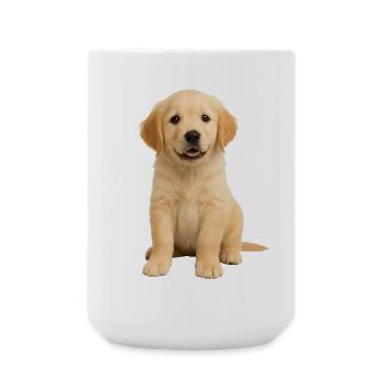 Golden Retriever Welpe - Große Tasse 440 ml - Weiß - Vorne