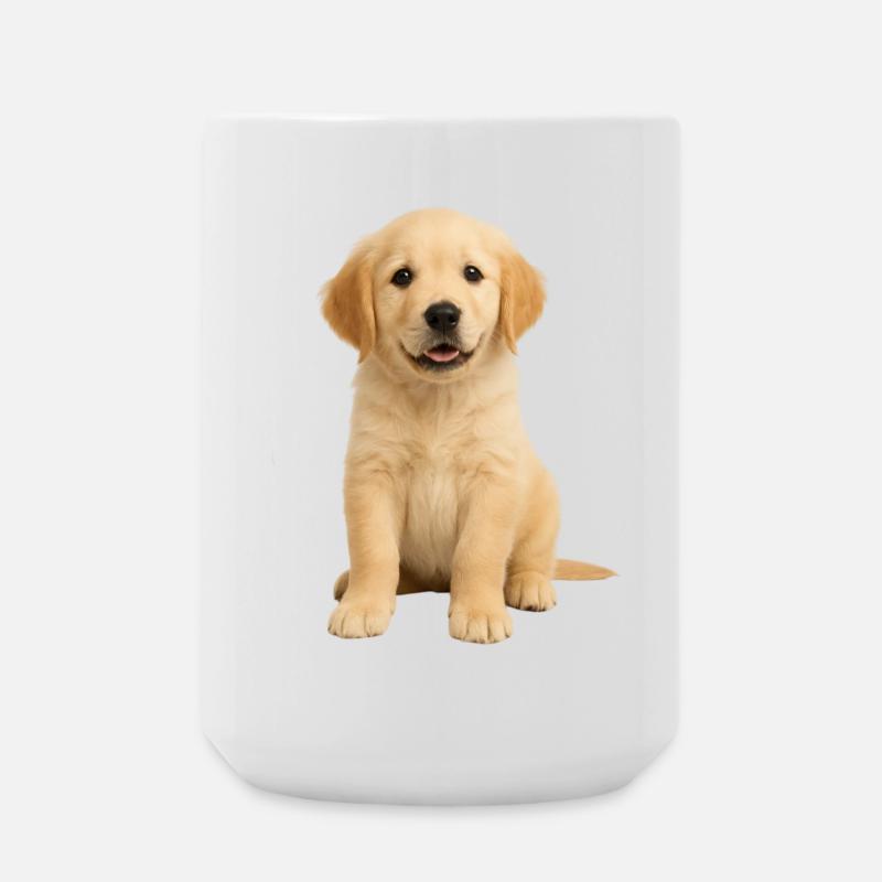 Golden Retriever puppy - Large Mug 440 ml - white