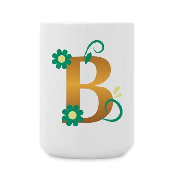 B - Large Mug 440 ml - white - Front