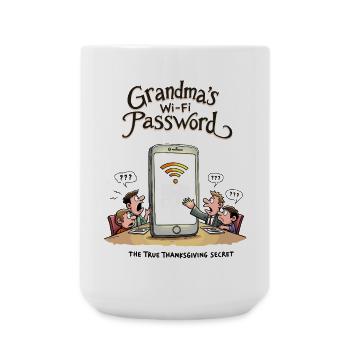 Omas WLAN-Passwort - Große Tasse 440 ml - Weiß - Vorne