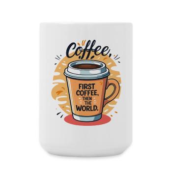 Motivational coffee mug with saying - Large Mug 440 ml - white - Front